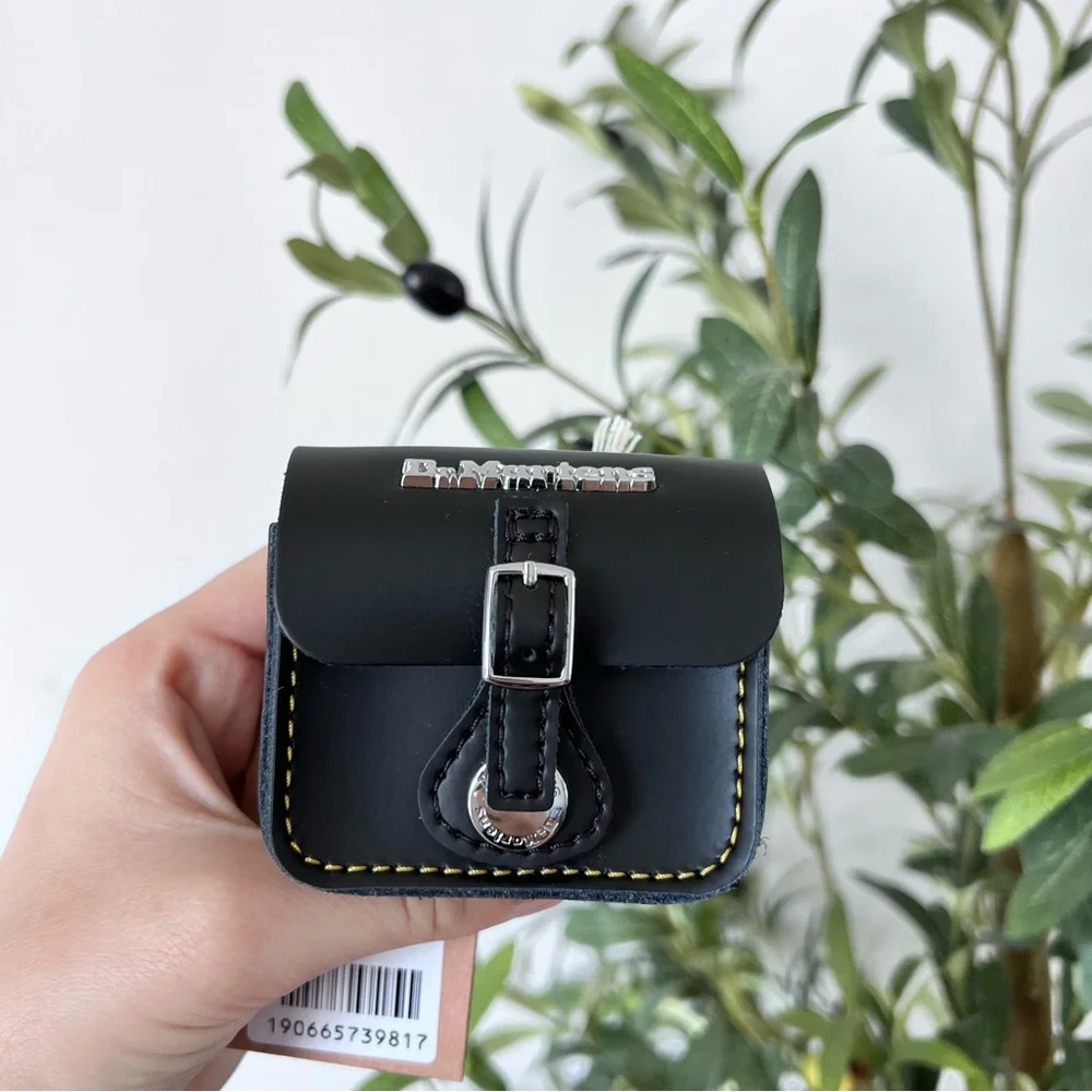 Dr. Martens Black Leather Mini Bag Keychain - Picture 2 of 6